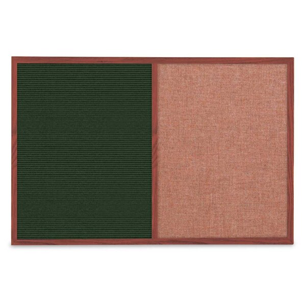 Slim Style Indoor Enclosed Corkboard, 36", UV504SCH-SATIN-AMETHY